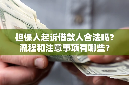 北京担保人起诉借款人合法吗？流程和注意事项有哪些？