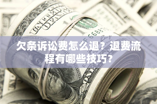 北京欠条诉讼费怎么退？退费流程有哪些技巧？