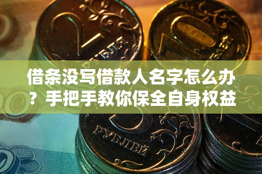 北京借条没写借款人名字怎么办？手把手教你保全自身权益