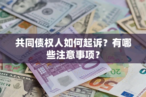 北京共同债权人如何起诉？有哪些注意事项？